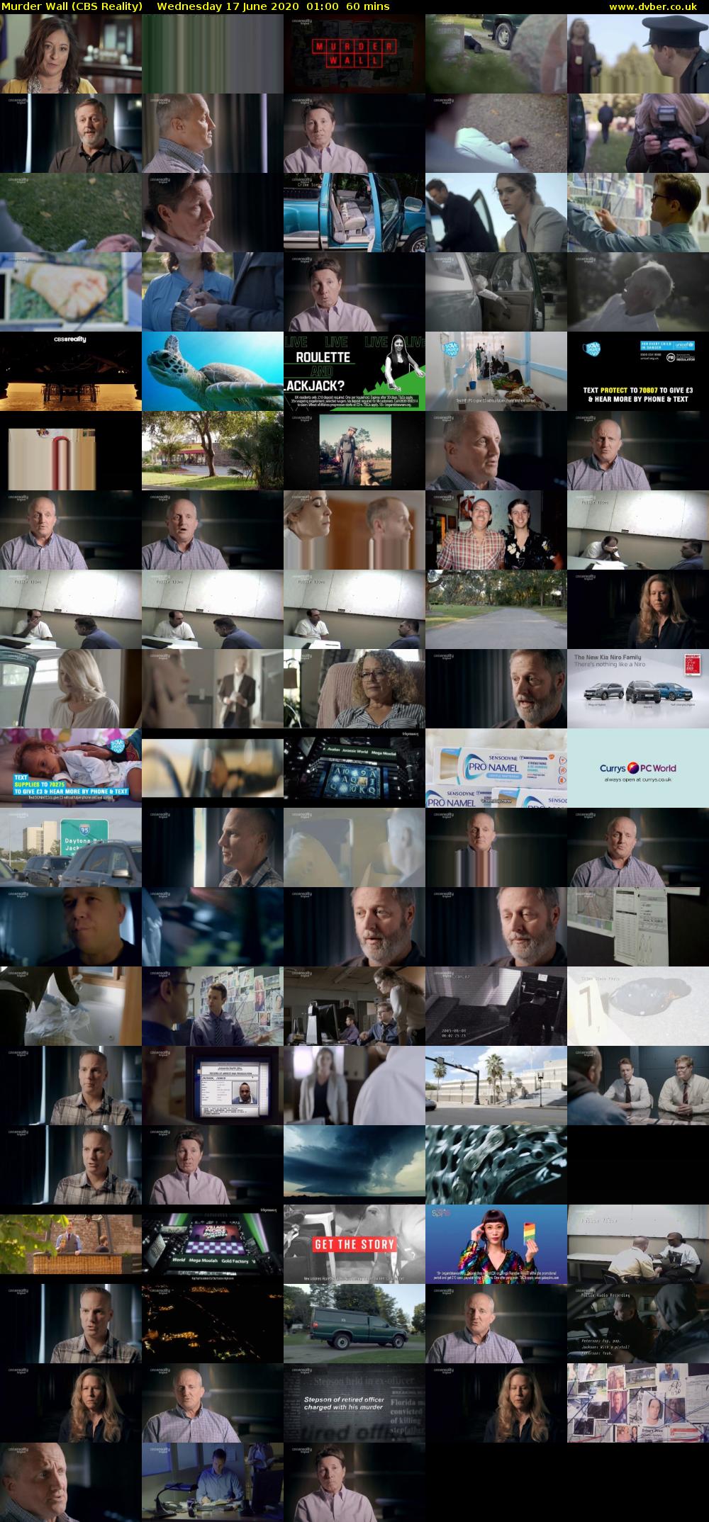 Murder Wall (CBS Reality) Wednesday 17 June 2020 01:00 - 02:00