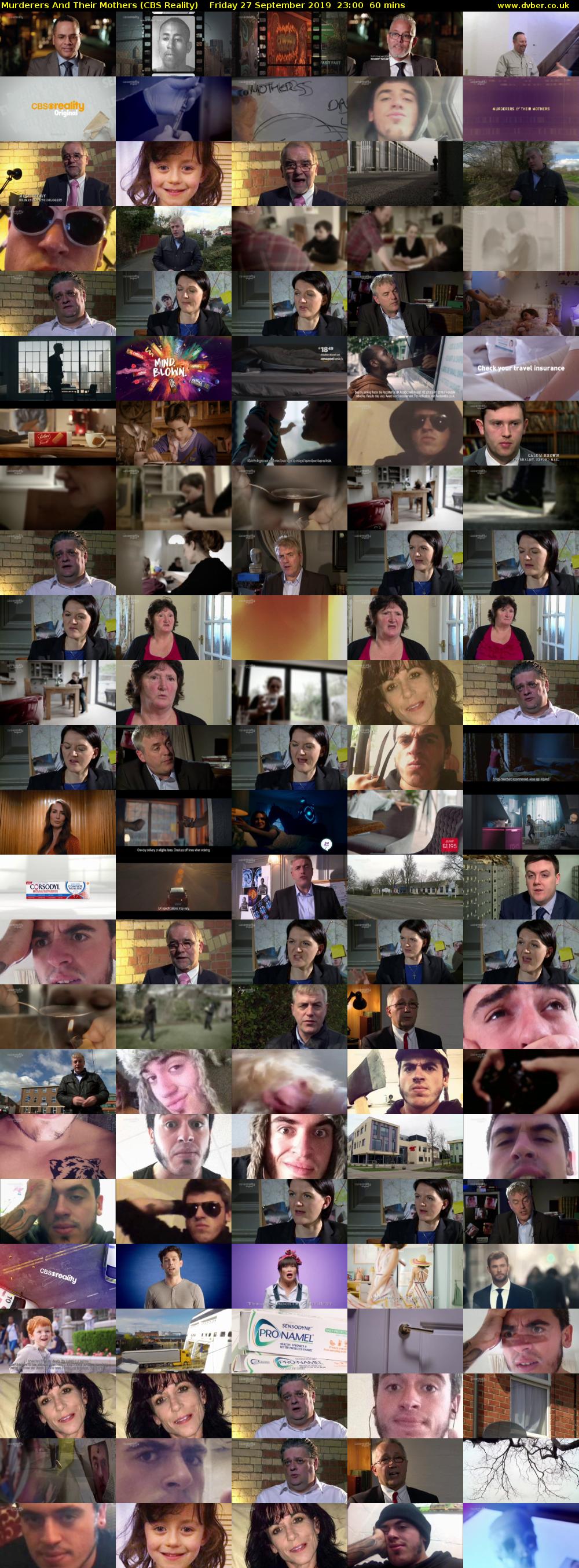 Murderers And Their Mothers (CBS Reality) Friday 27 September 2019 23:00 - 00:00