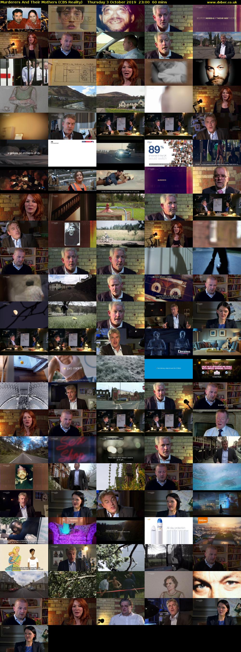 Murderers And Their Mothers (CBS Reality) Thursday 3 October 2019 23:00 - 00:00