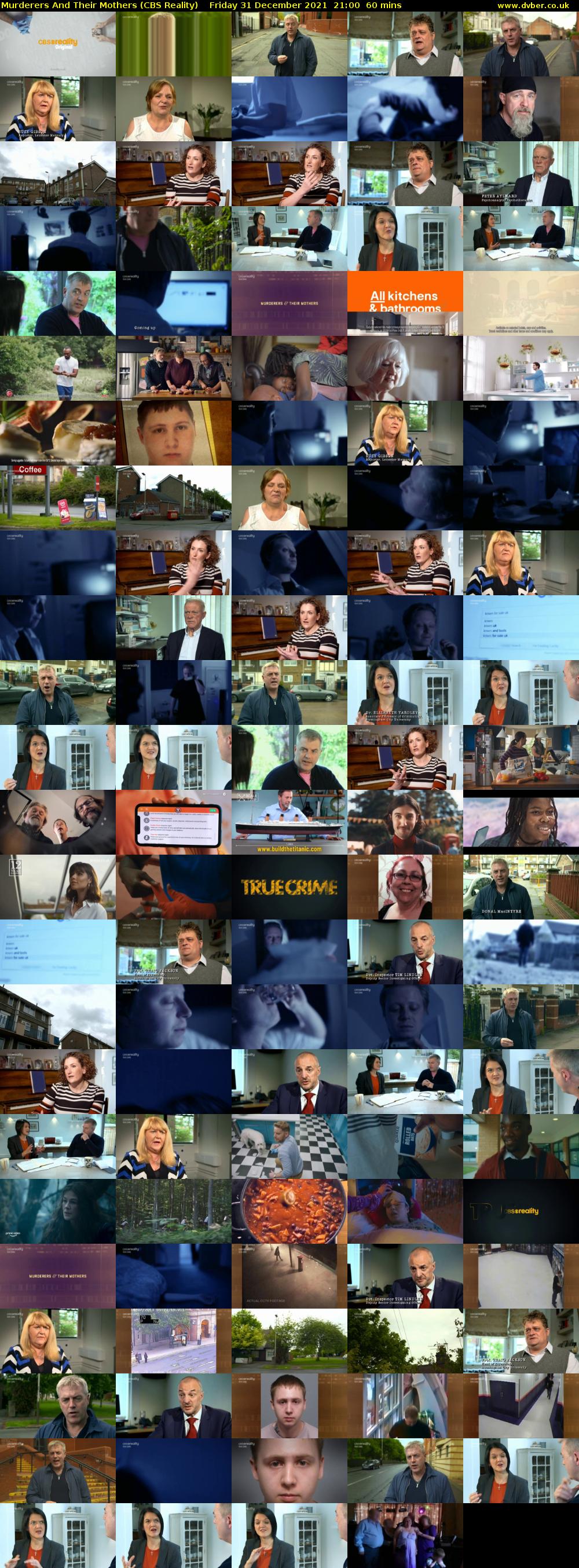 Murderers And Their Mothers (CBS Reality) Friday 31 December 2021 21:00 - 22:00