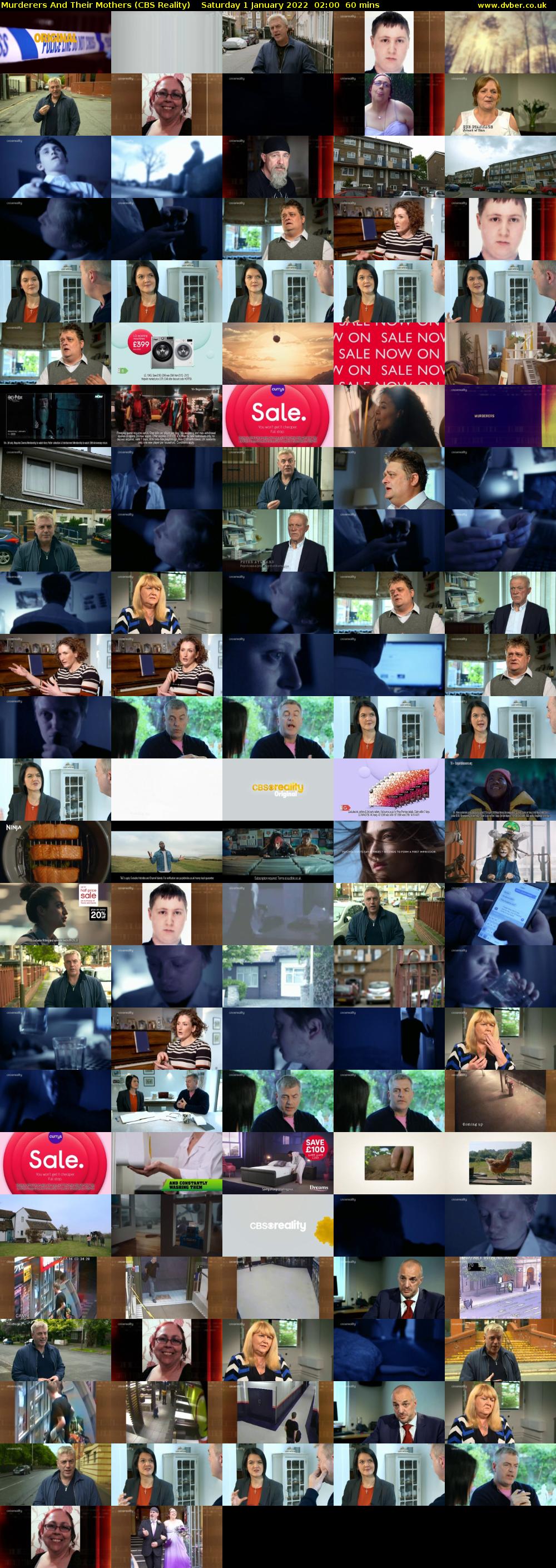 Murderers And Their Mothers (CBS Reality) Saturday 1 January 2022 02:00 - 03:00