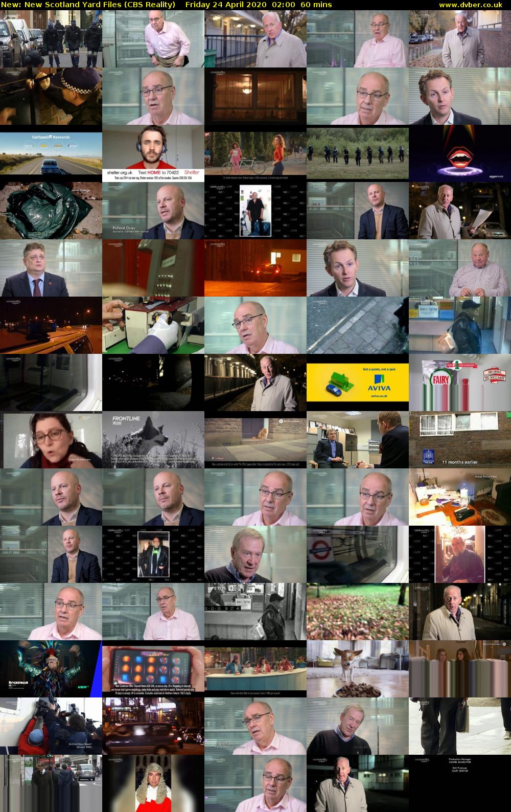 New Scotland Yard Files (CBS Reality) Friday 24 April 2020 02:00 - 03:00