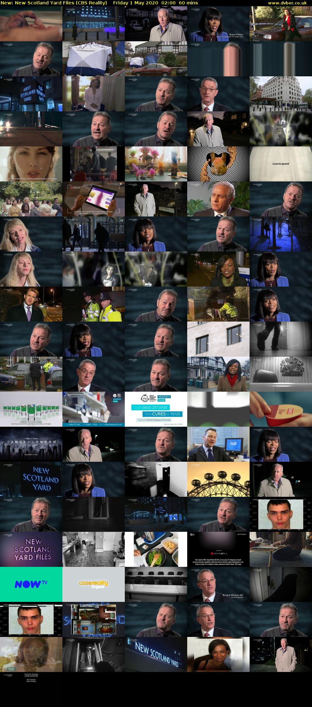 New Scotland Yard Files (CBS Reality) Friday 1 May 2020 02:00 - 03:00