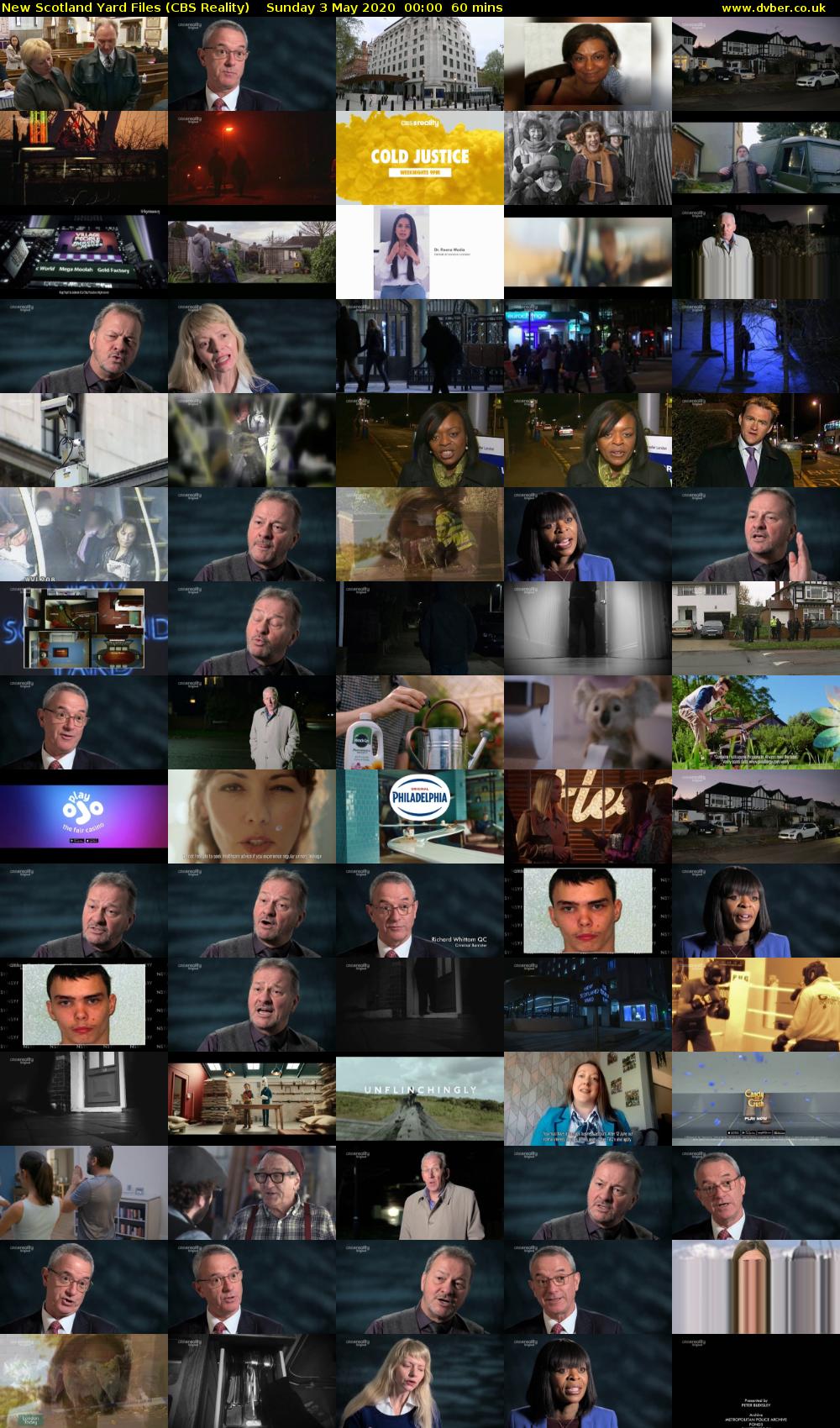New Scotland Yard Files (CBS Reality) Sunday 3 May 2020 00:00 - 01:00