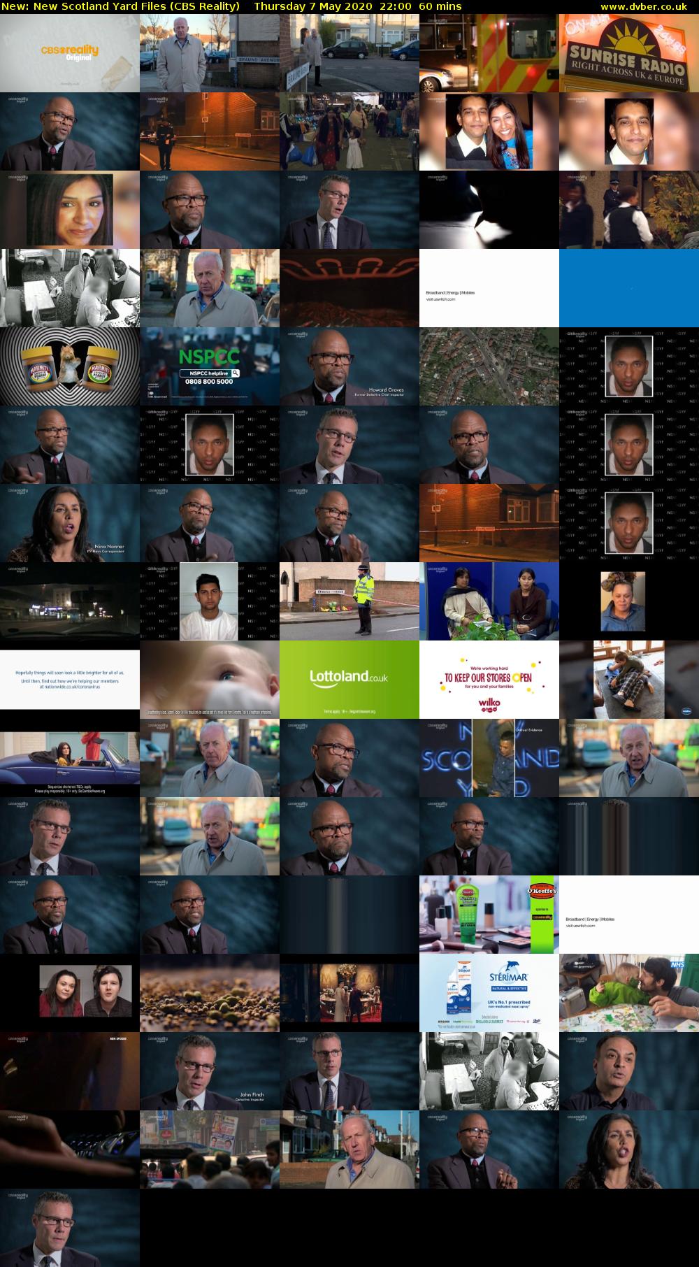 New Scotland Yard Files (CBS Reality) Thursday 7 May 2020 22:00 - 23:00