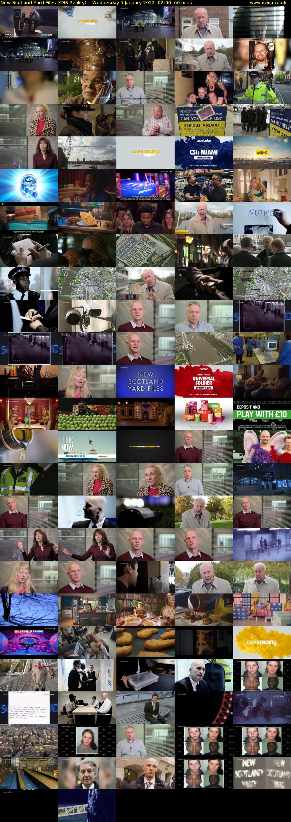 New Scotland Yard Files (CBS Reality) Wednesday 5 January 2022 02:00 - 03:00