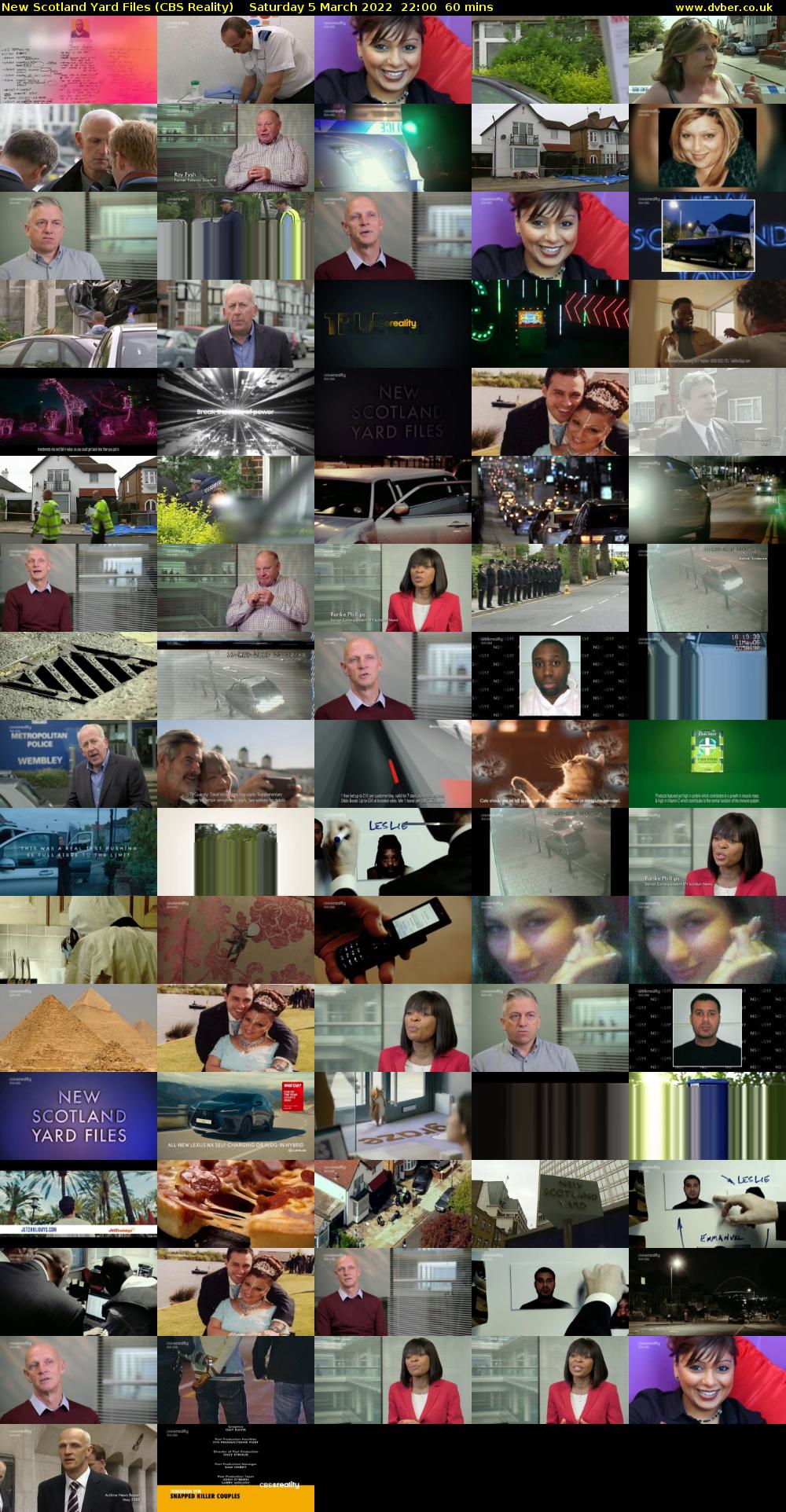 New Scotland Yard Files (CBS Reality) Saturday 5 March 2022 22:00 - 23:00