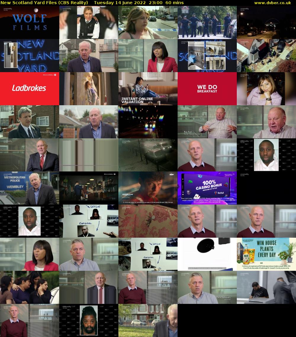 New Scotland Yard Files (CBS Reality) Tuesday 14 June 2022 23:00 - 00:00