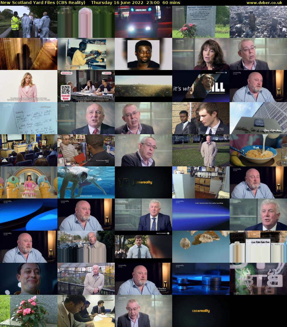 New Scotland Yard Files (CBS Reality) Thursday 16 June 2022 23:00 - 00:00