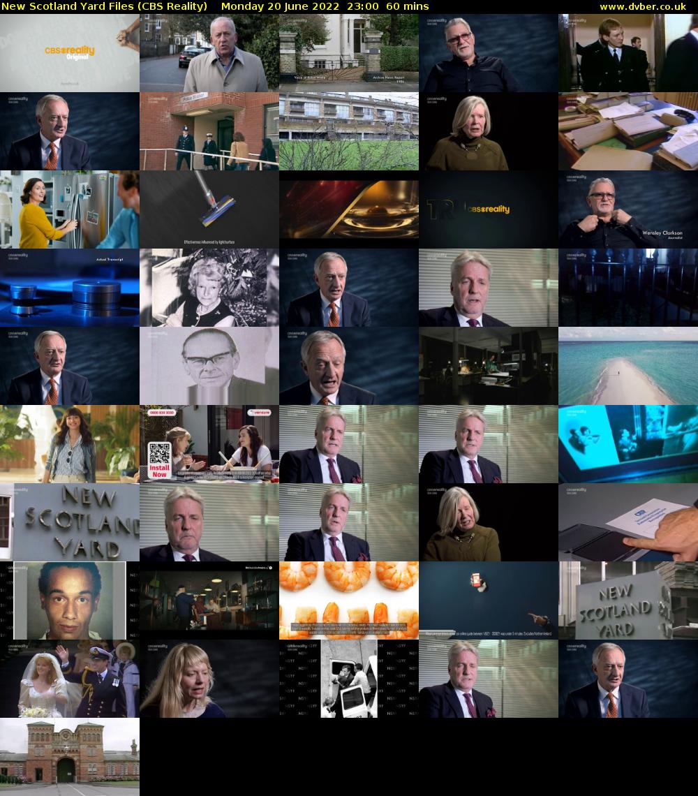 New Scotland Yard Files (CBS Reality) Monday 20 June 2022 23:00 - 00:00