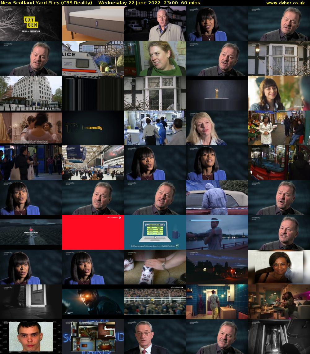 New Scotland Yard Files (CBS Reality) Wednesday 22 June 2022 23:00 - 00:00