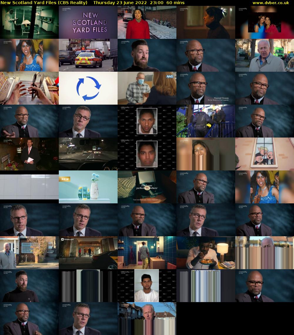 New Scotland Yard Files (CBS Reality) Thursday 23 June 2022 23:00 - 00:00