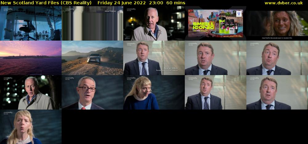 New Scotland Yard Files (CBS Reality) Friday 24 June 2022 23:00 - 00:00
