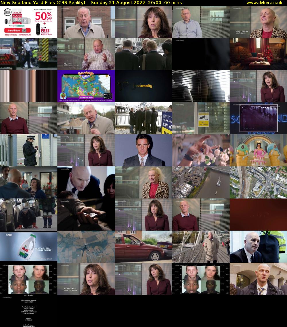 New Scotland Yard Files (CBS Reality) Sunday 21 August 2022 20:00 - 21:00