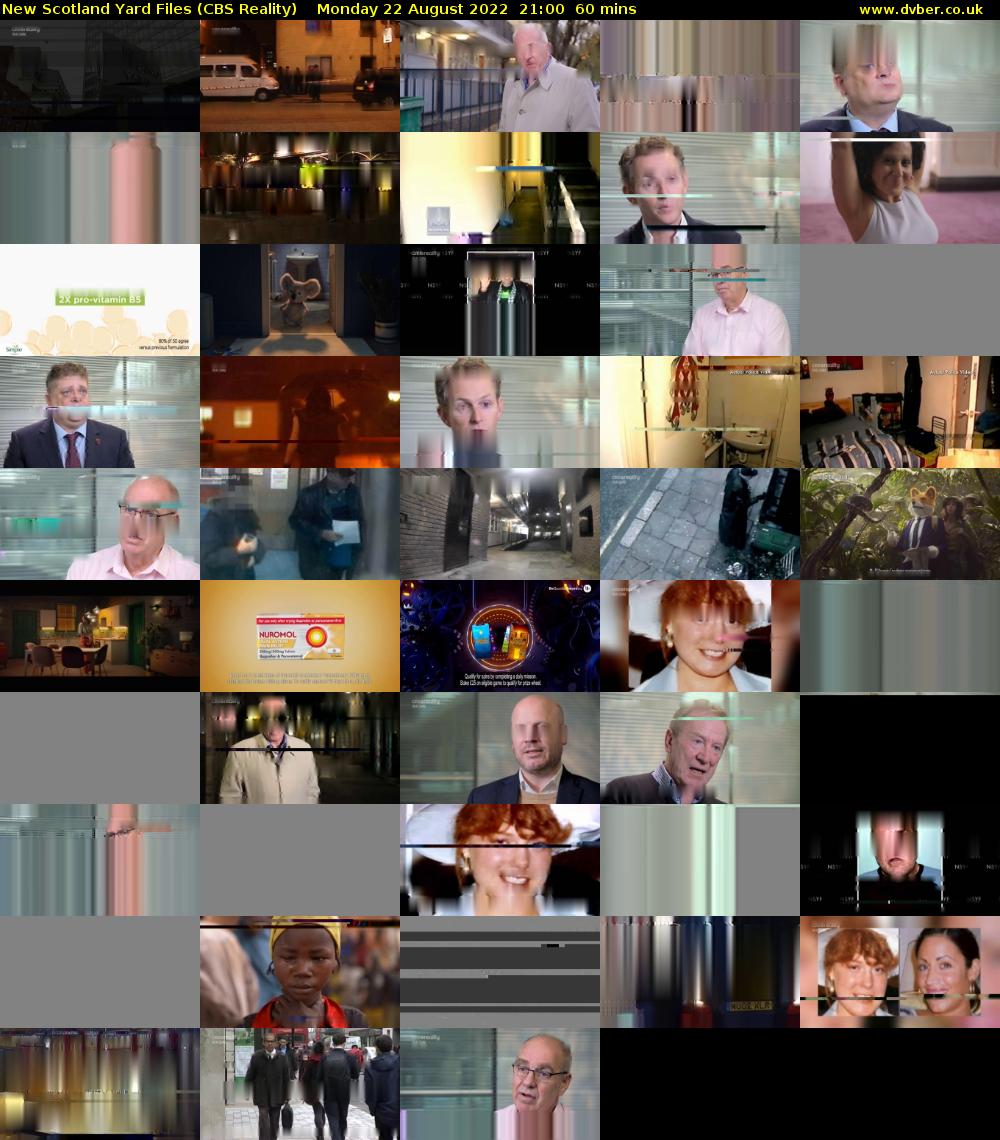 New Scotland Yard Files (CBS Reality) Monday 22 August 2022 21:00 - 22:00