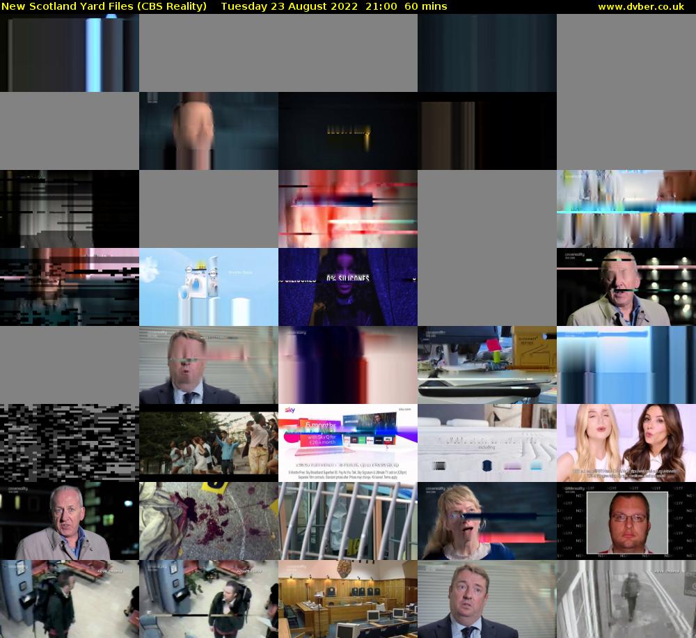New Scotland Yard Files (CBS Reality) Tuesday 23 August 2022 21:00 - 22:00
