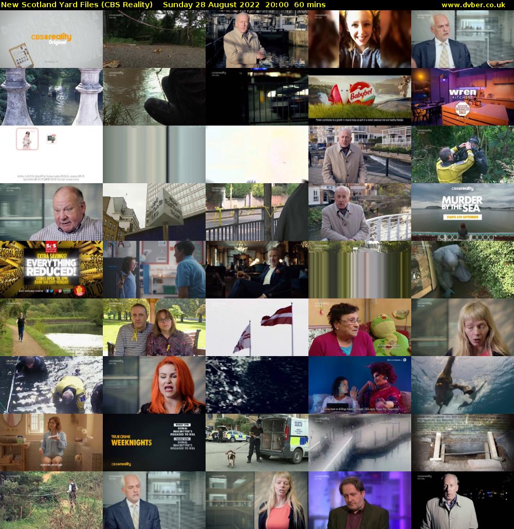 New Scotland Yard Files (CBS Reality) Sunday 28 August 2022 20:00 - 21:00