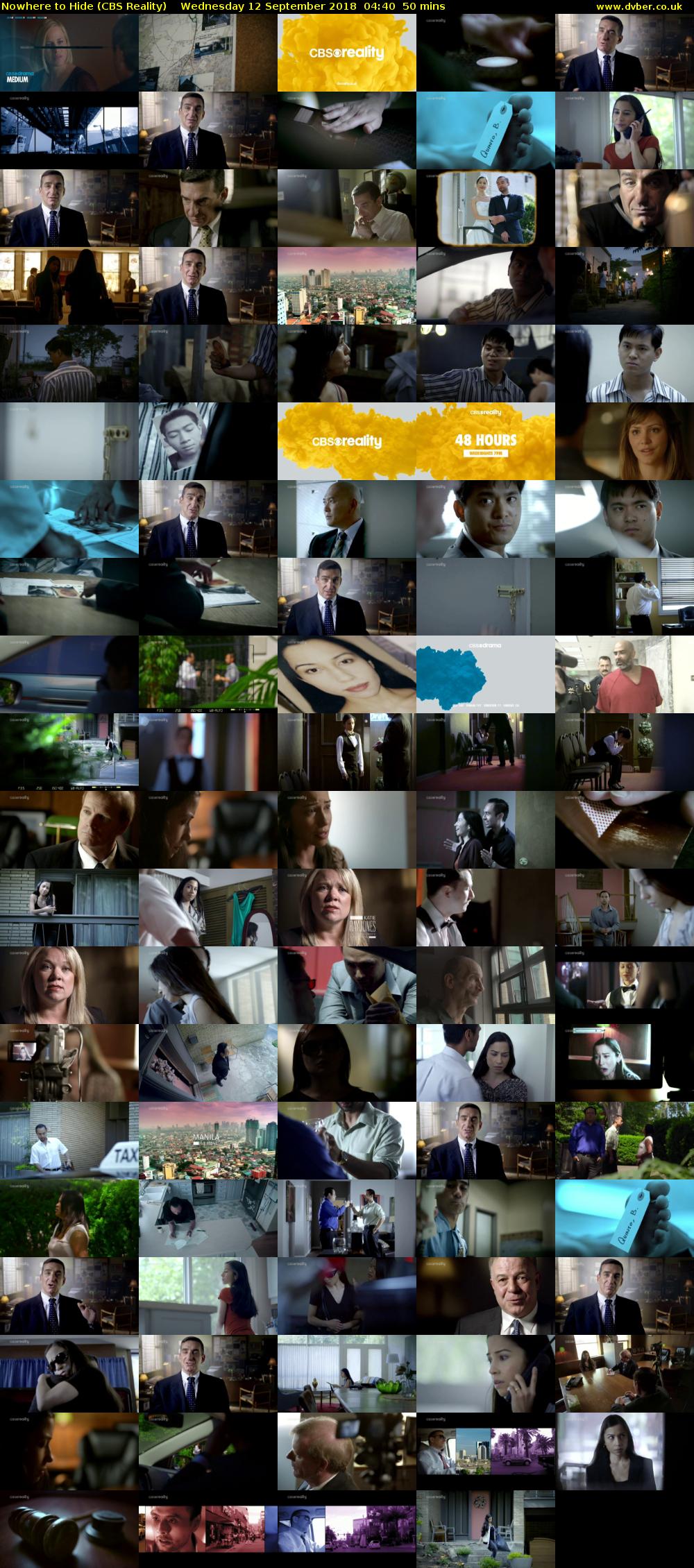 Nowhere to Hide (CBS Reality) Wednesday 12 September 2018 04:40 - 05:30