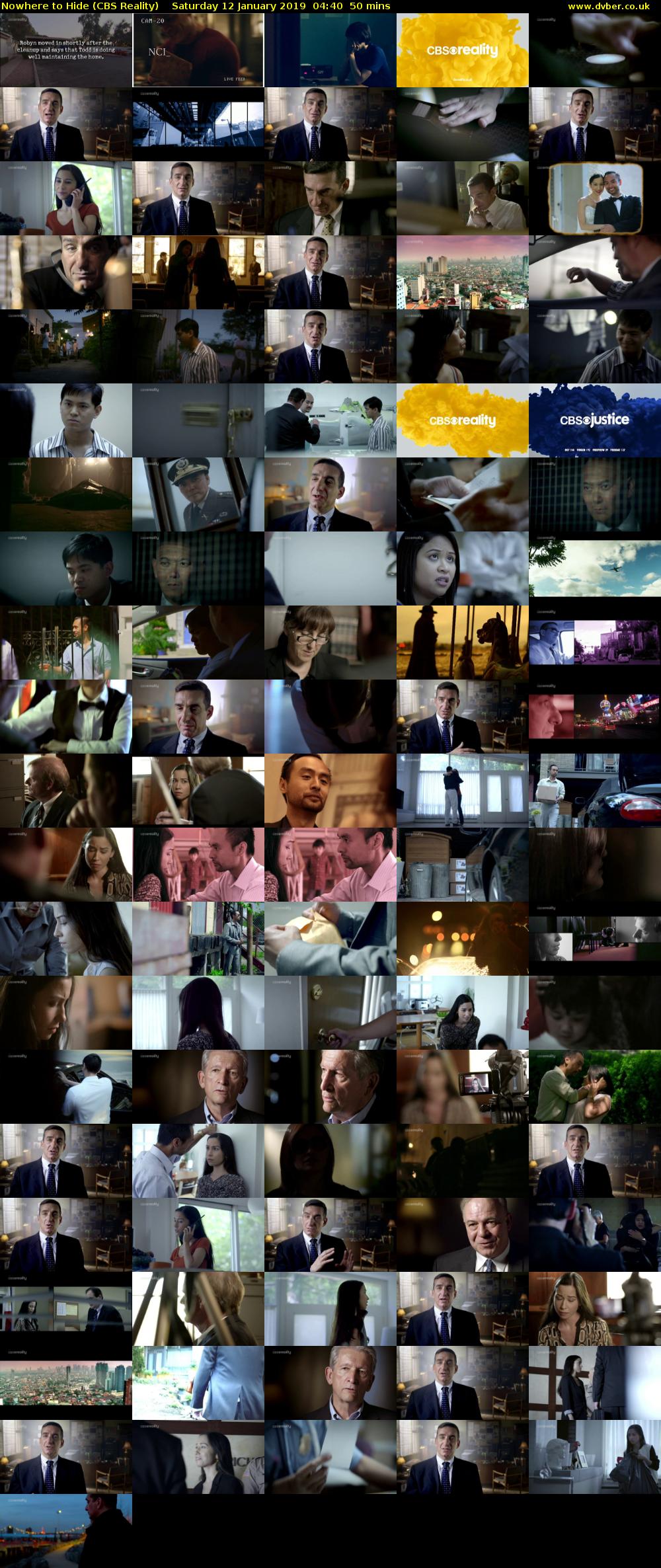 Nowhere to Hide (CBS Reality) Saturday 12 January 2019 04:40 - 05:30