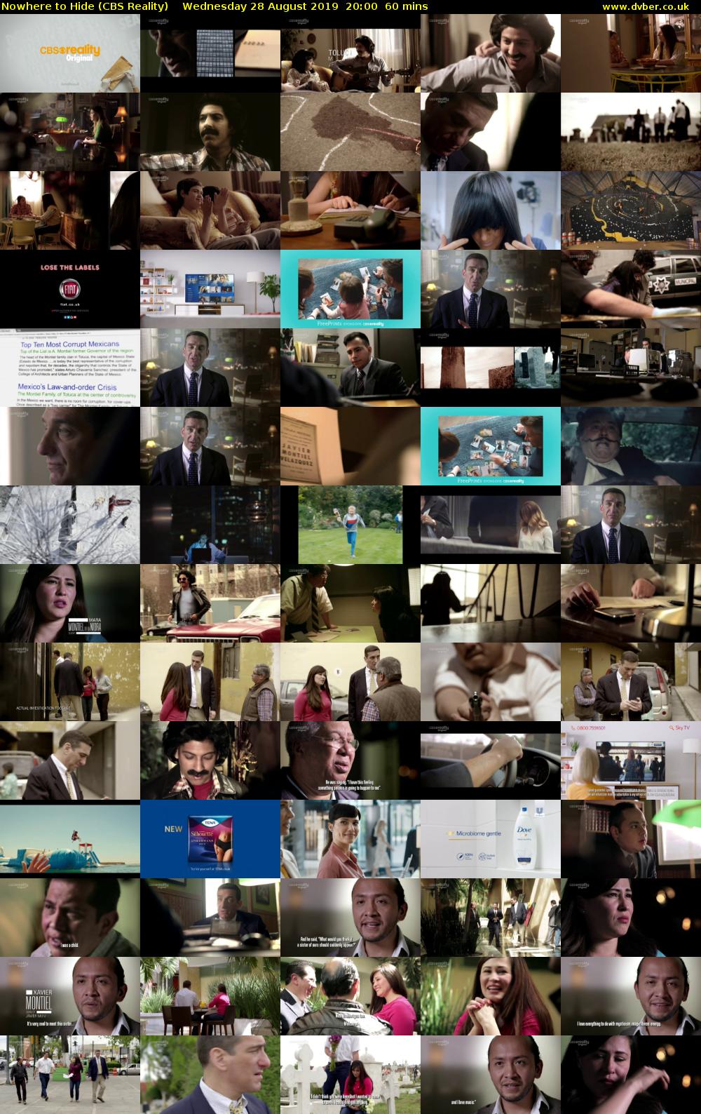 Nowhere to Hide (CBS Reality) Wednesday 28 August 2019 20:00 - 21:00