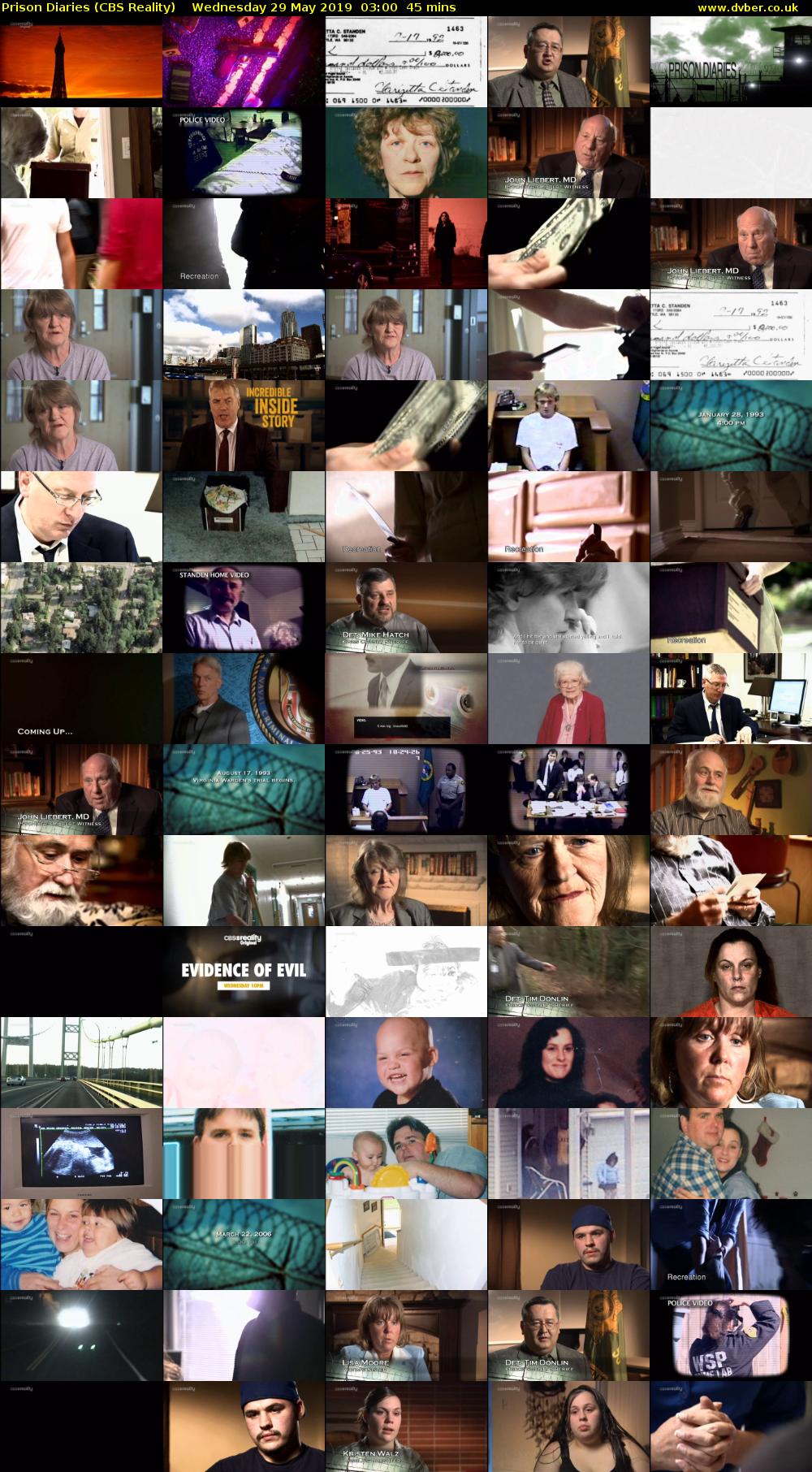 Prison Diaries (CBS Reality) Wednesday 29 May 2019 03:00 - 03:45