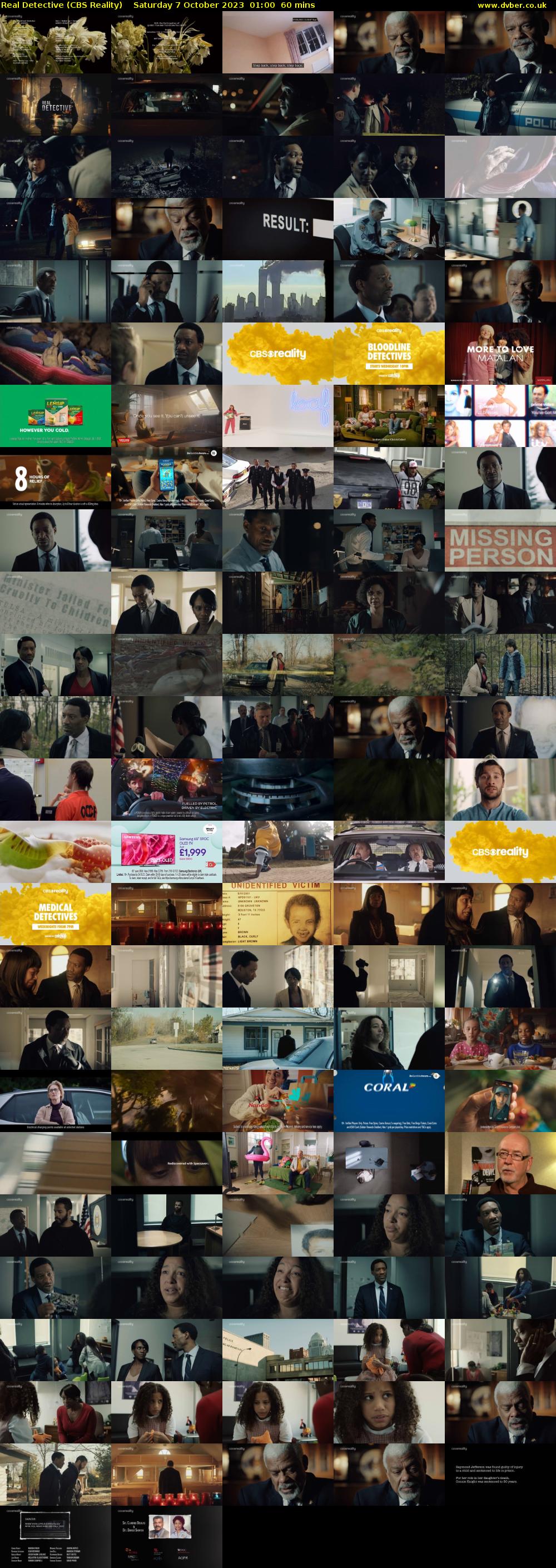 Real Detective (CBS Reality) Saturday 7 October 2023 01:00 - 02:00