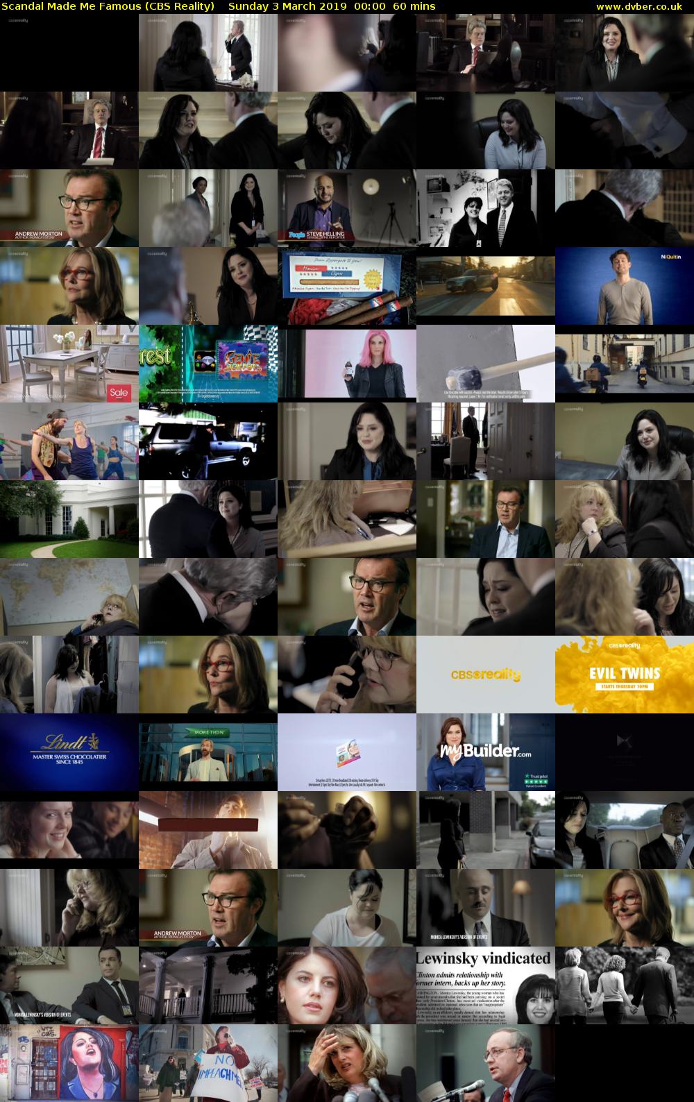 Scandal Made Me Famous (CBS Reality) Sunday 3 March 2019 00:00 - 01:00