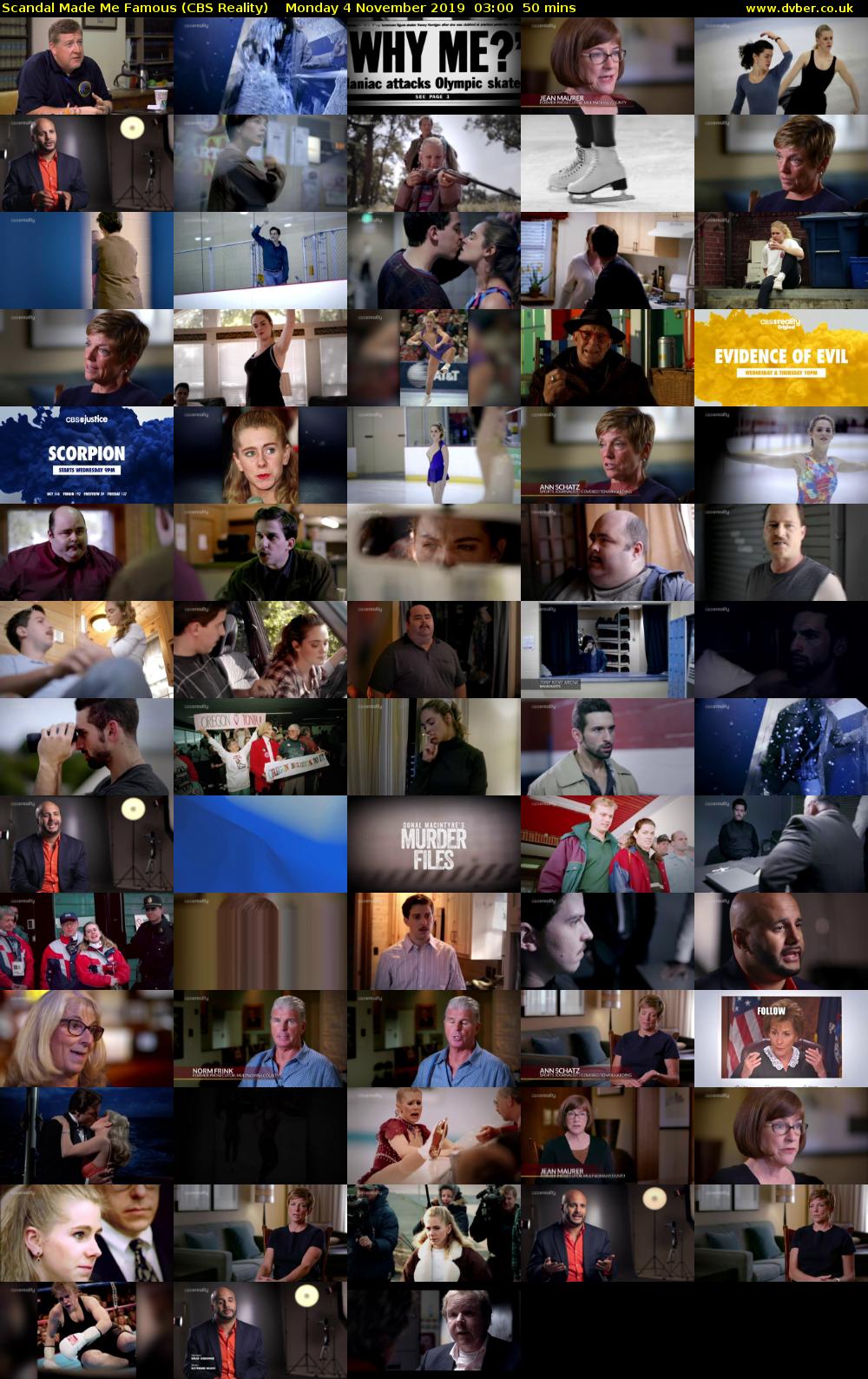 Scandal Made Me Famous (CBS Reality) Monday 4 November 2019 03:00 - 03:50