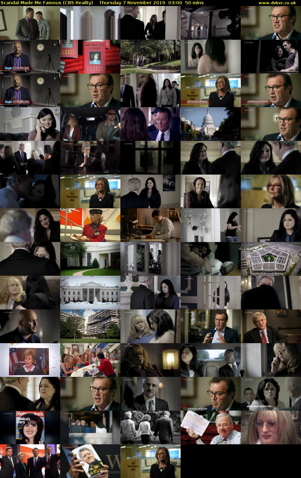 Scandal Made Me Famous (CBS Reality) Thursday 7 November 2019 03:00 - 03:50