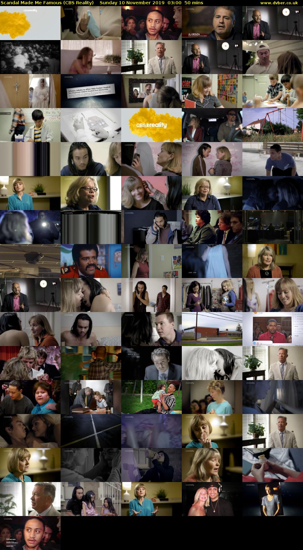 Scandal Made Me Famous (CBS Reality) Sunday 10 November 2019 03:00 - 03:50