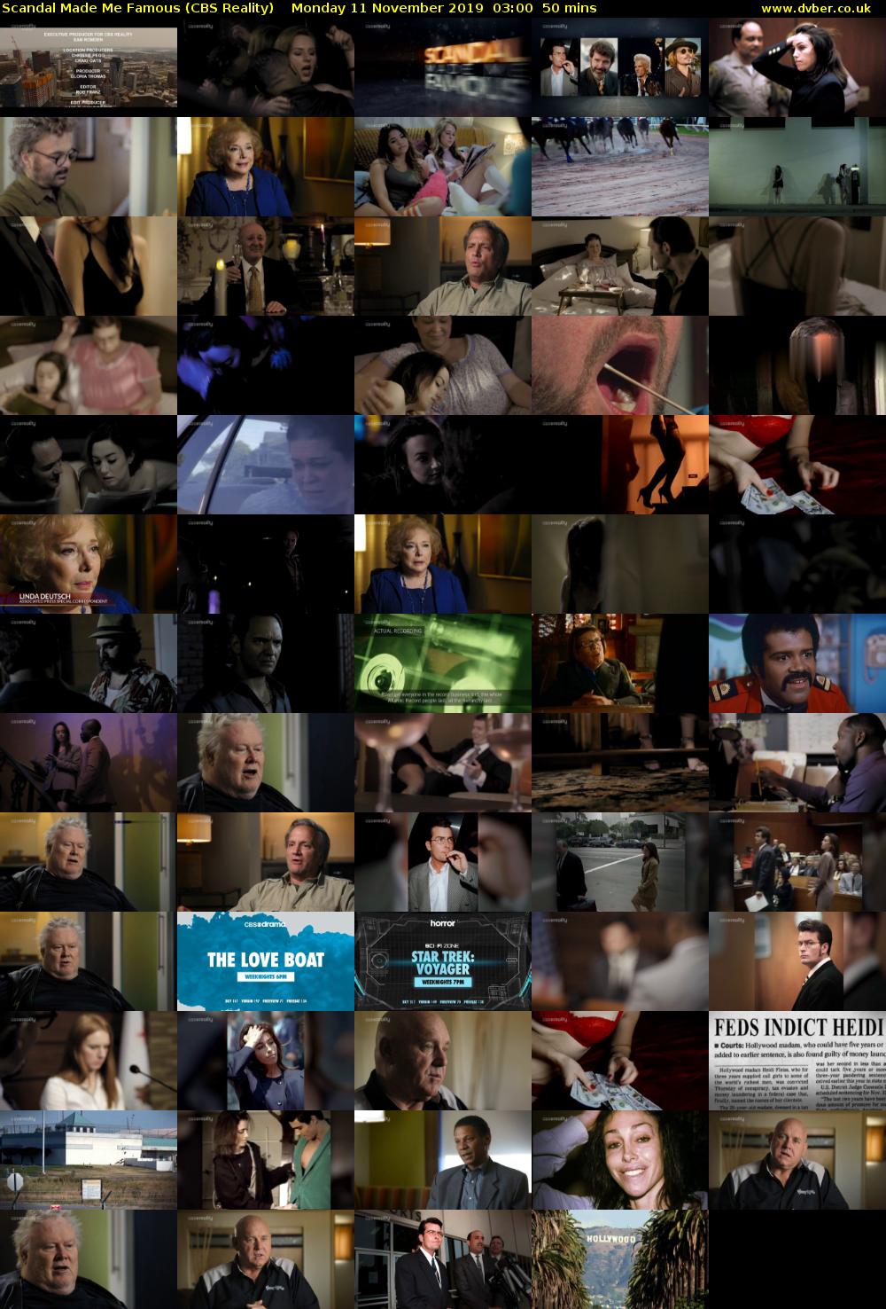 Scandal Made Me Famous (CBS Reality) Monday 11 November 2019 03:00 - 03:50