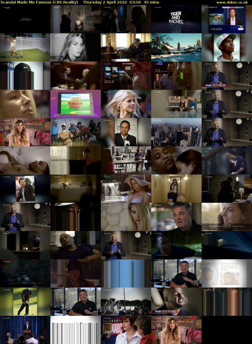 Scandal Made Me Famous (CBS Reality) Thursday 2 April 2020 03:00 - 03:45