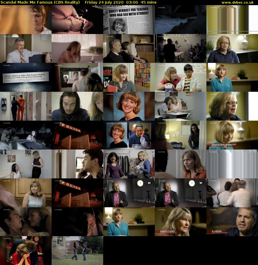 Scandal Made Me Famous (CBS Reality) Friday 24 July 2020 03:00 - 03:45