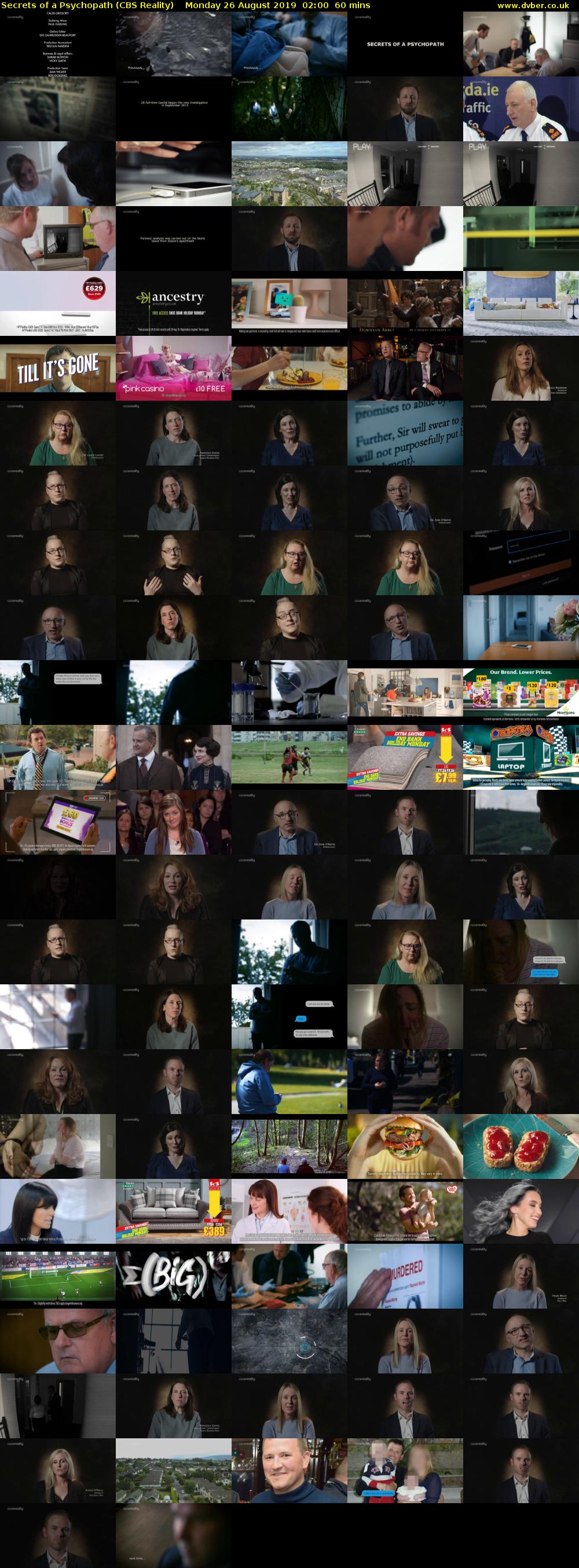 Secrets of a Psychopath (CBS Reality) Monday 26 August 2019 02:00 - 03:00