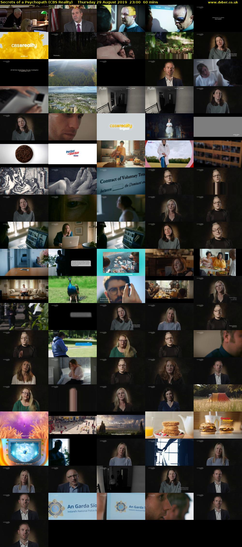 Secrets of a Psychopath (CBS Reality) Thursday 29 August 2019 23:00 - 00:00