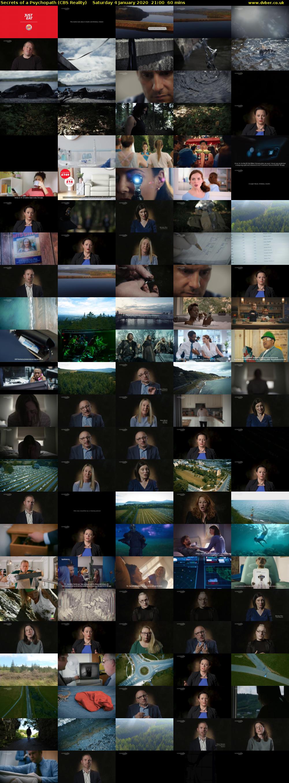 Secrets of a Psychopath (CBS Reality) Saturday 4 January 2020 21:00 - 22:00