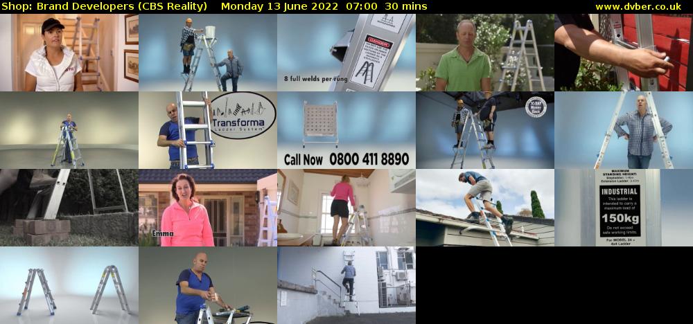 Shop: Brand Developers (CBS Reality) Monday 13 June 2022 07:00 - 07:30