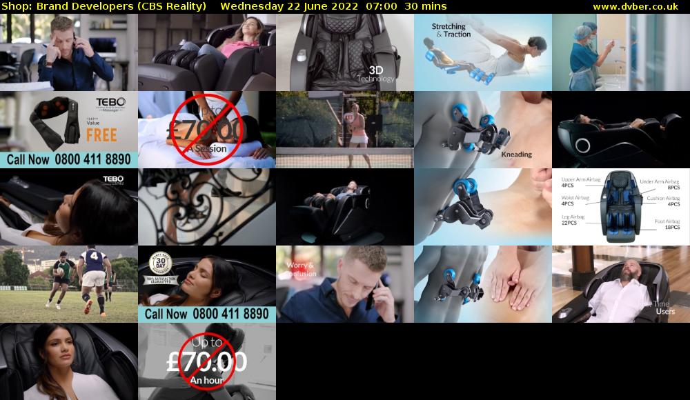 Shop: Brand Developers (CBS Reality) Wednesday 22 June 2022 07:00 - 07:30