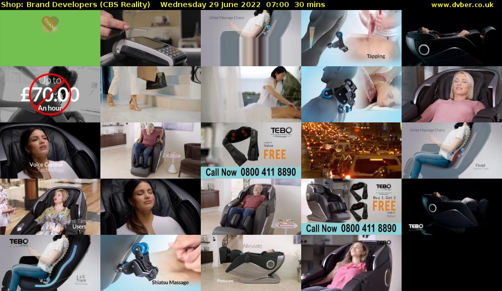 Shop: Brand Developers (CBS Reality) Wednesday 29 June 2022 07:00 - 07:30