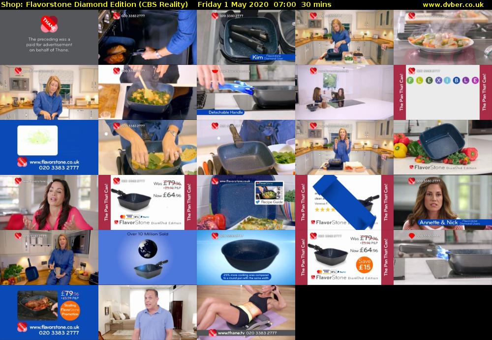 Shop: Flavorstone Diamond Edition (CBS Reality) Friday 1 May 2020 07:00 - 07:30
