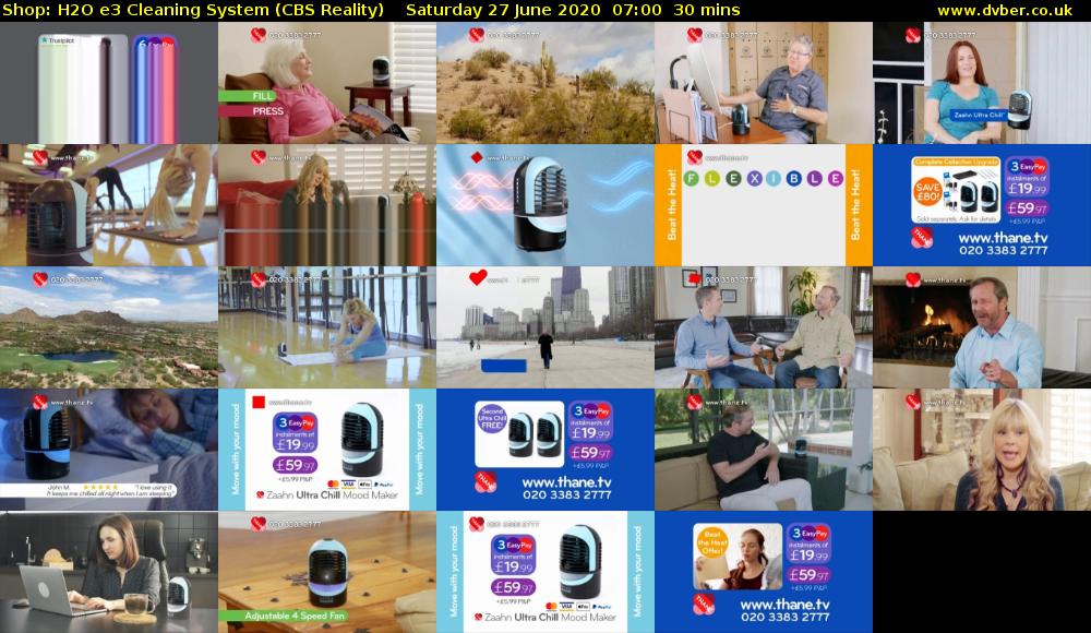 Shop: H2O e3 Cleaning System (CBS Reality) Saturday 27 June 2020 07:00 - 07:30
