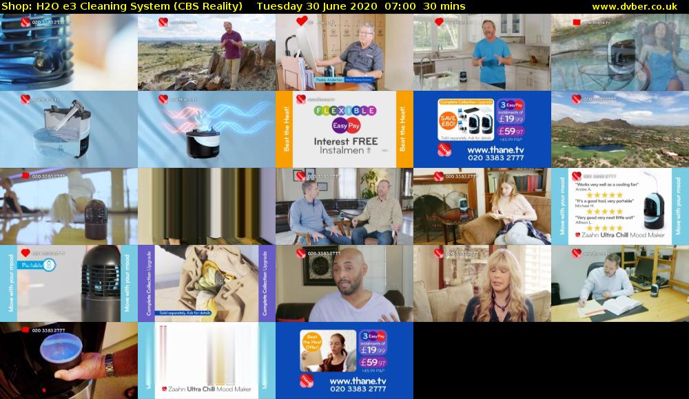 Shop: H2O e3 Cleaning System (CBS Reality) Tuesday 30 June 2020 07:00 - 07:30