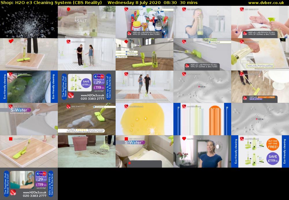 Shop: H2O e3 Cleaning System (CBS Reality) Wednesday 8 July 2020 08:30 - 09:00