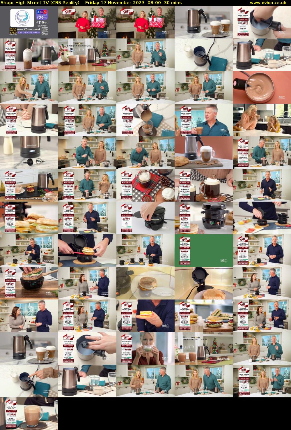 Shop: High Street TV (CBS Reality) Friday 17 November 2023 08:00 - 08:30