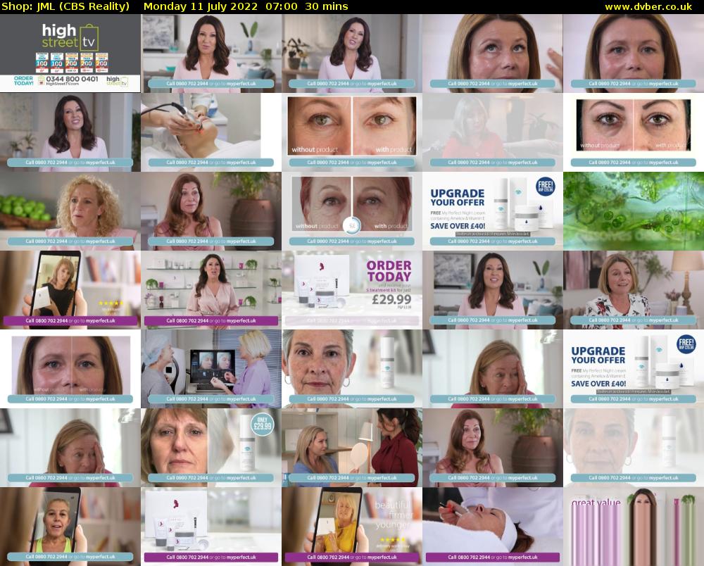 Shop: JML (CBS Reality) Monday 11 July 2022 07:00 - 07:30