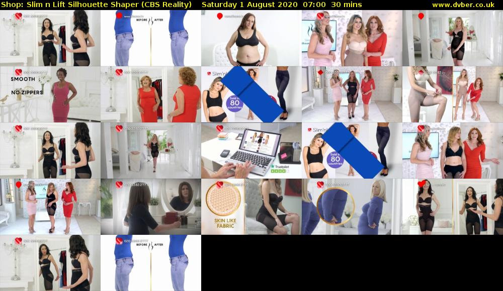 Shop: Slim n Lift Silhouette Shaper (CBS Reality) Saturday 1 August 2020 07:00 - 07:30