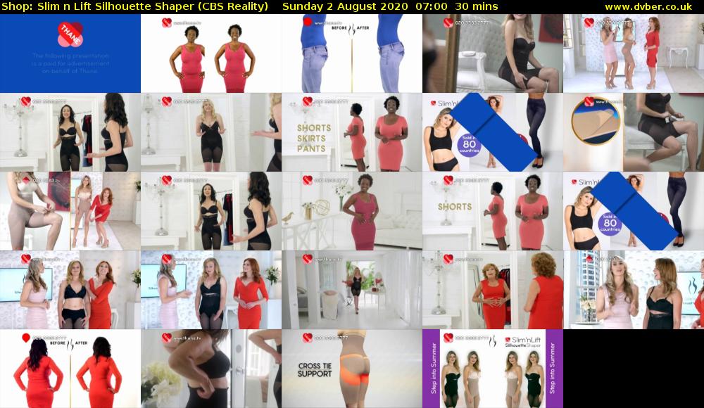 Shop: Slim n Lift Silhouette Shaper (CBS Reality) Sunday 2 August 2020 07:00 - 07:30