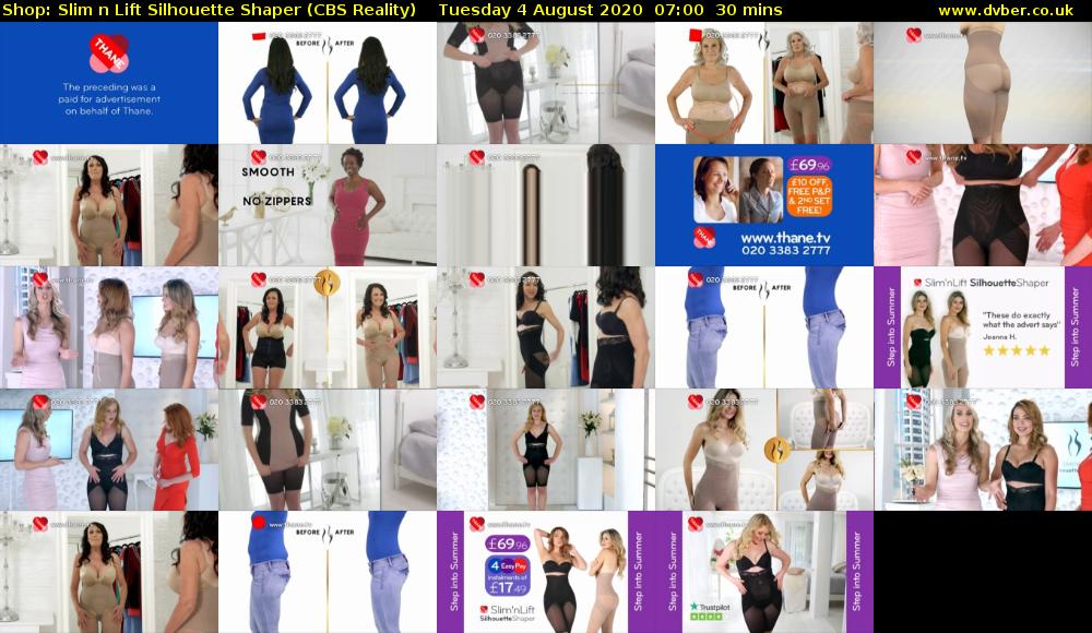 Shop: Slim n Lift Silhouette Shaper (CBS Reality) Tuesday 4 August 2020 07:00 - 07:30