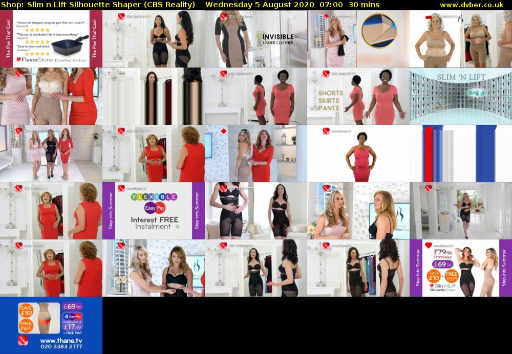 Shop: Slim n Lift Silhouette Shaper (CBS Reality) Wednesday 5 August 2020 07:00 - 07:30