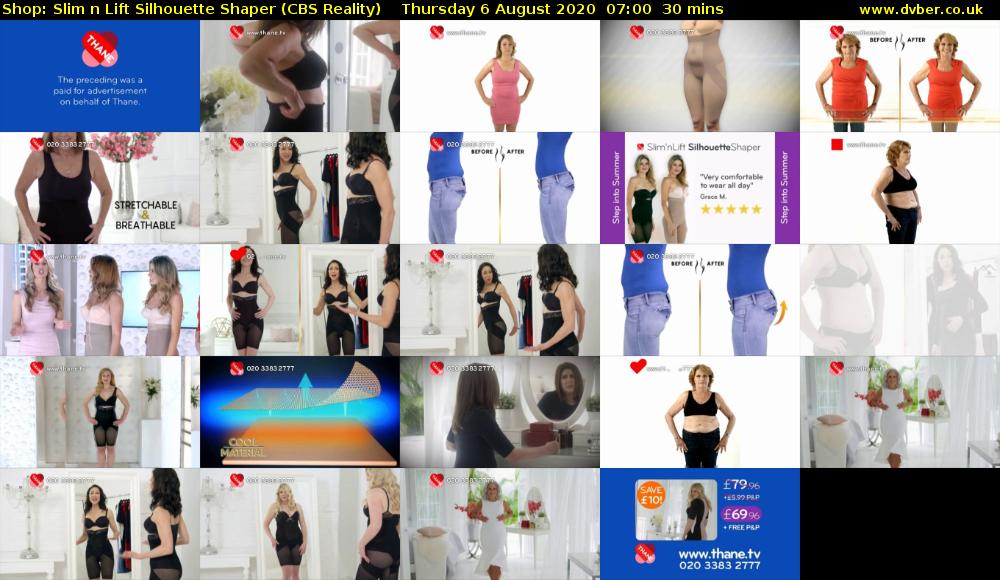 Shop: Slim n Lift Silhouette Shaper (CBS Reality) Thursday 6 August 2020 07:00 - 07:30